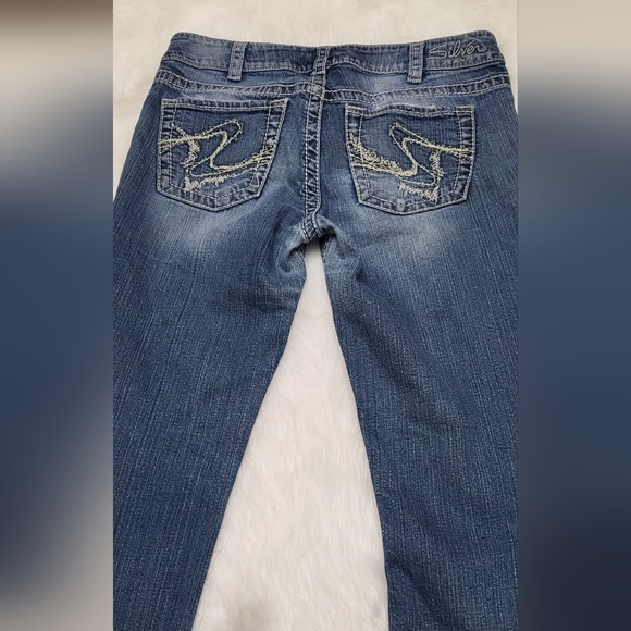 Silver Jean Co women's blue Denim Suku Capri size w31 - Picture 2 of 16